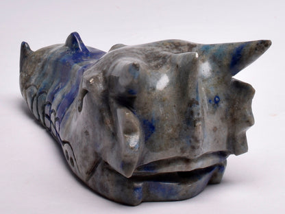 LAPIS LAZULI DRAGON HEAD CARVING P125