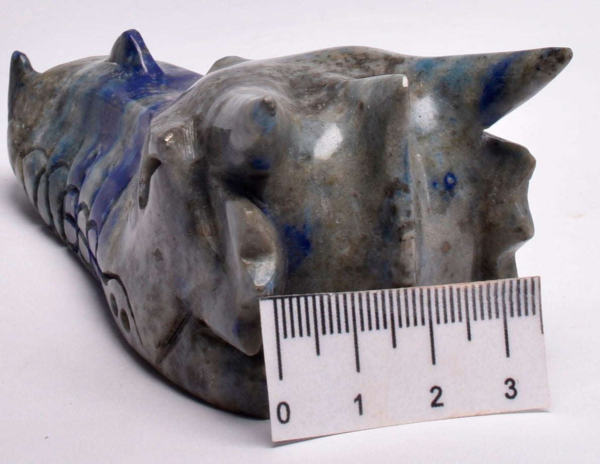 LAPIS LAZULI DRAGON HEAD CARVING P125