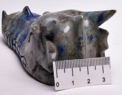 LAPIS LAZULI DRAGON HEAD CARVING P125