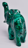 MALACHITE CRYSTAL ELEPHANT CARVING P615