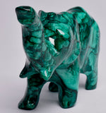 MALACHITE CRYSTAL ELEPHANT CARVING P615