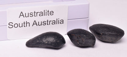 3 x AUSTRALITE, METEORITE FROM SOUTH AUSTRALIA MT122