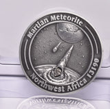 MARTIAN METEORITE in COLLECTORS COIN, NORTH WEST AFRICA 13190 MT134