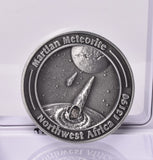 MARTIAN METEORITE in COLLECTORS COIN, NORTH WEST AFRICA 13190 MT144