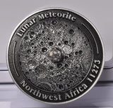 LUNAR METEORITE NWA in COLLECTORS COIN 11273 Found 2017 Algeria MT146