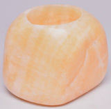 ORANGE CALCITE TEA LIGHT CANDLE HOLDER P12