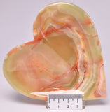 GREEN ONYX CARVED HEART SHAPED DISH P62