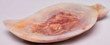 GREEN ONYX CARVED LEAF SHAPED DISH P51