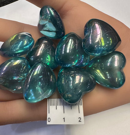 AQUA AURA CRYSTAL PUFFY HEART P16