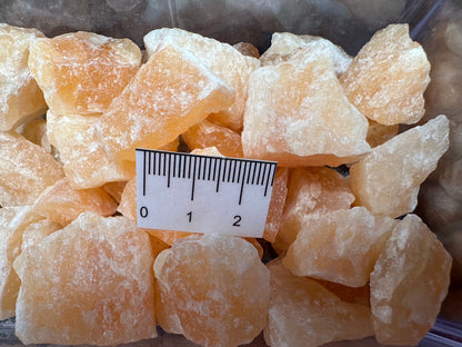 ORANGE CALCITE CRYSTAL IN NATURAL FORM T43