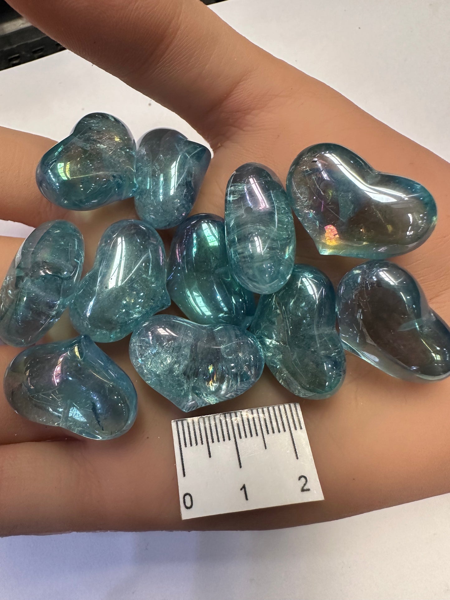 AQUA AURA CRYSTAL PUFFY HEART P14