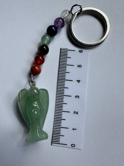 Chakra Aventurine Angel Key Ring P101