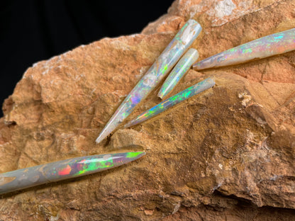 5 x OPAL BELEMNITE FOSSILS in matrix GOB002