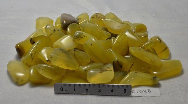  OPALITE MUSTARD POLISHED CRYSTAL TUMBLES 200 grams, Africa  (P1088)