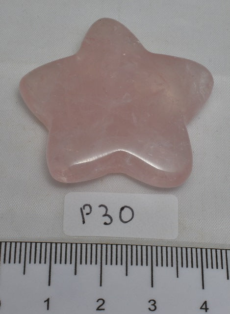 ROSE QUARTZ CARVED POLISHED STAR (P30)