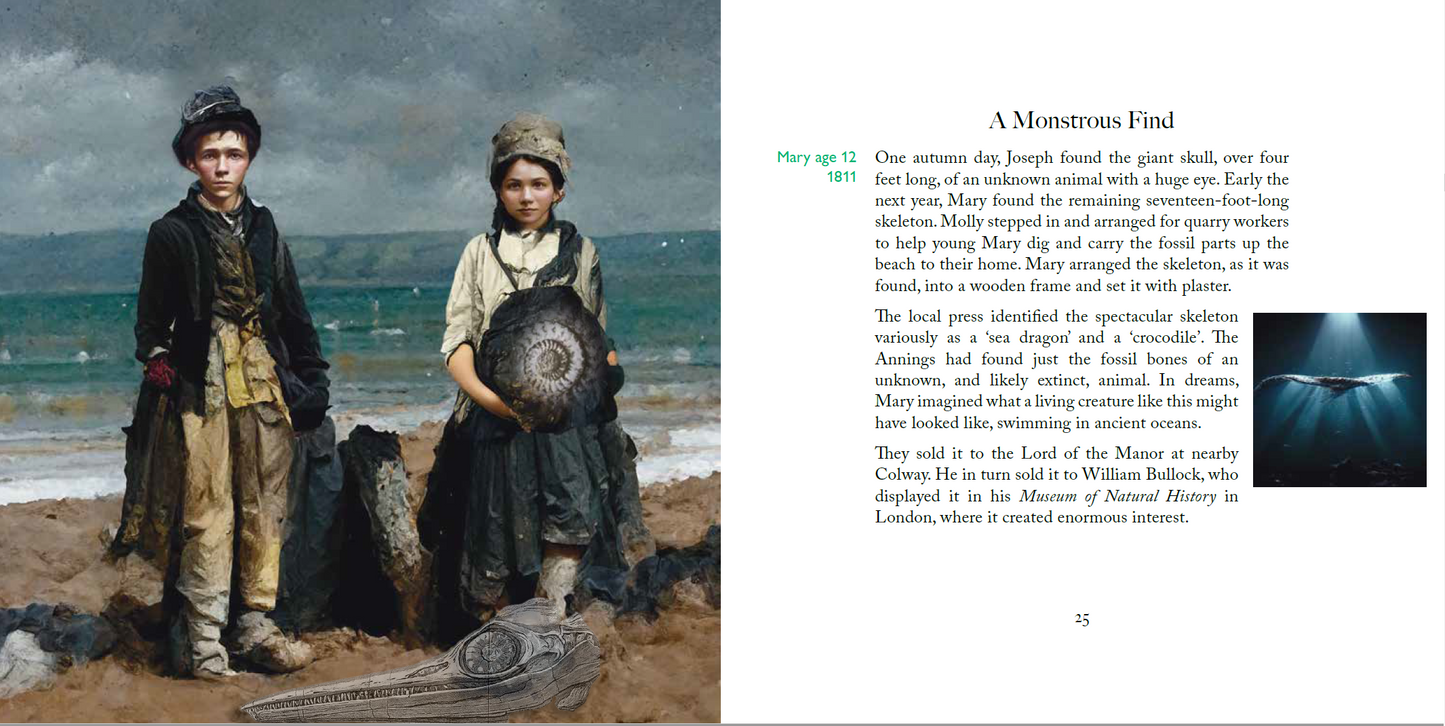 She Sold Seashells -The Curious Mary Anning. Re-Imagined. By Wolfgang Grulke