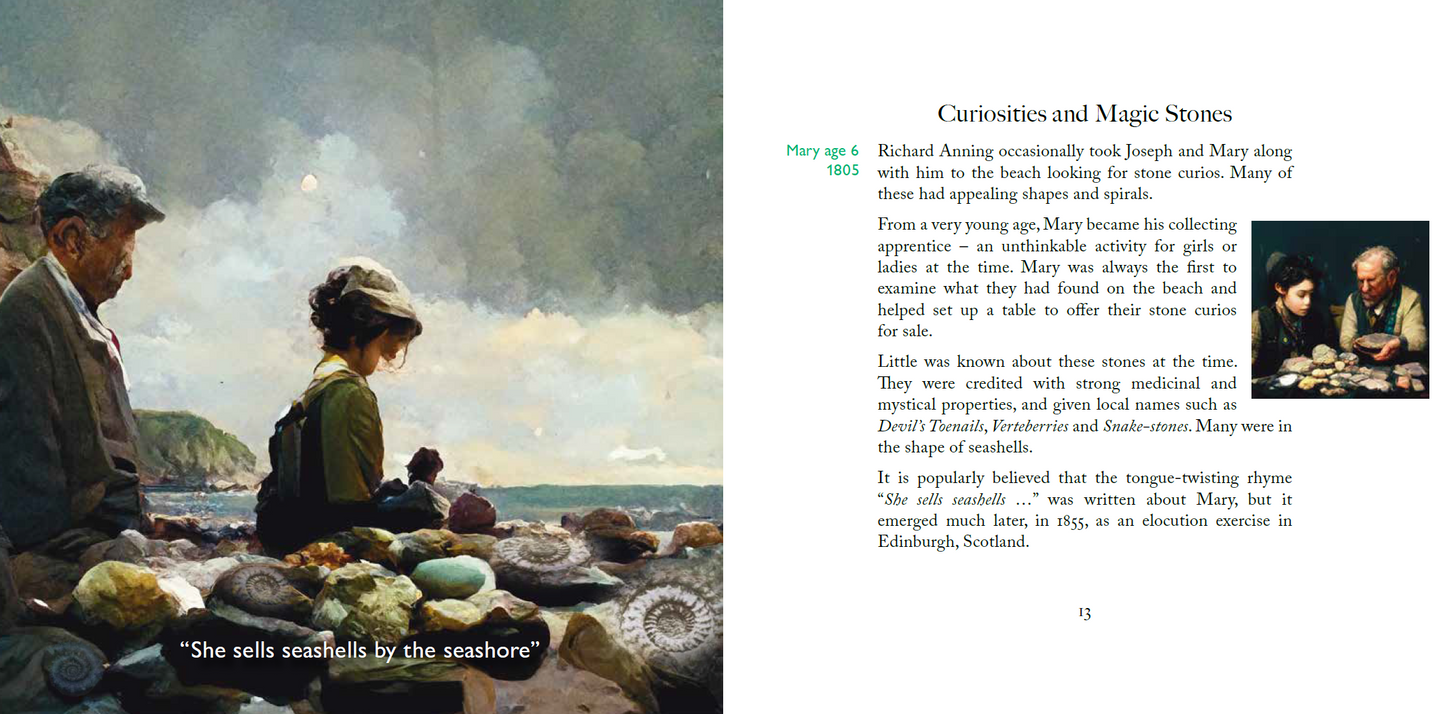 She Sold Seashells -The Curious Mary Anning. Re-Imagined. By Wolfgang Grulke