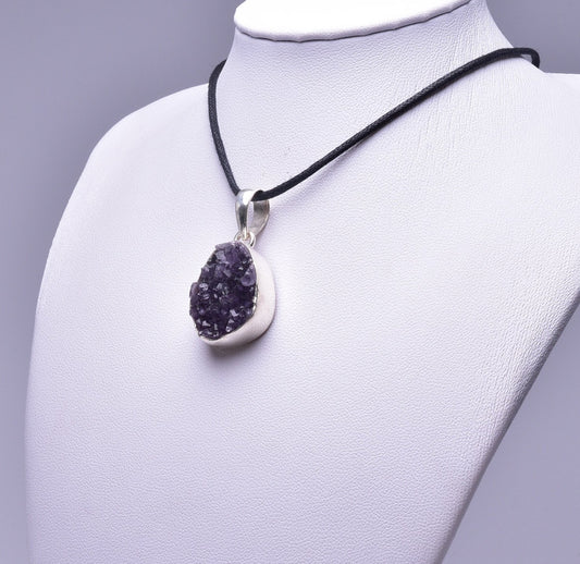 AMETHYST DRUZE PENDANT J06