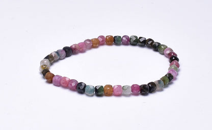 MIXED TOURMALINE BEADED BRACELET J11