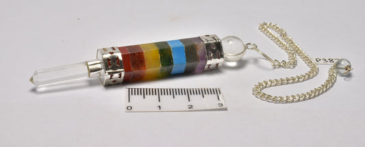 CHAKRA CRYSTAL QUARTZ PENDULUM P387