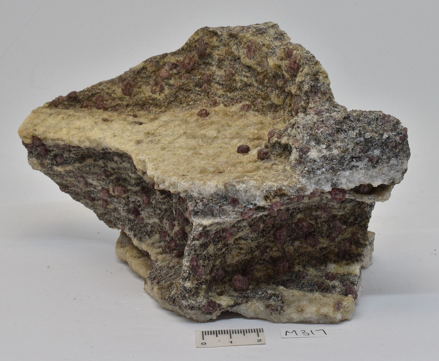 ALMANDINE GARNET, QUARTZ AND BIOTITE, AUSTRALIAN ANTARTIC TERRITORY M317