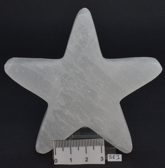 SELENITE STAR CARVING 10 CM SE1