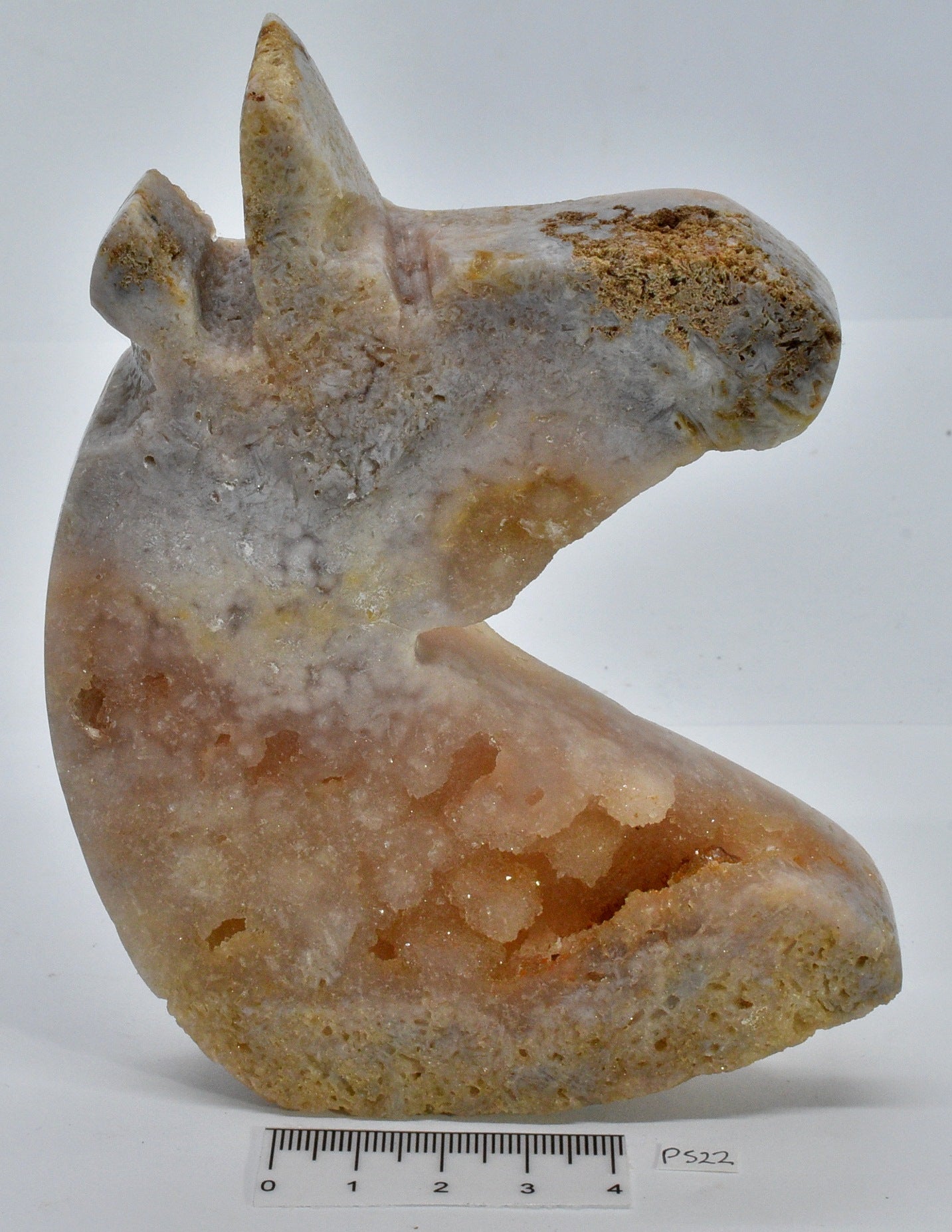 PINK AMETHYST UNICORN CARVING 12 cm P522