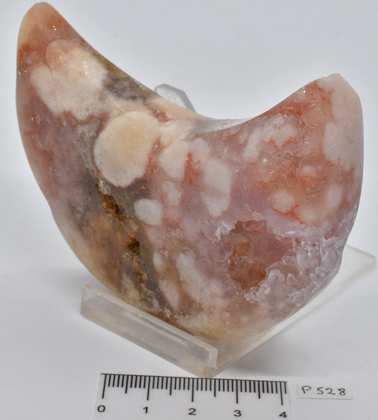 PINK AMETHYST MOON CARVING 9 cm P528