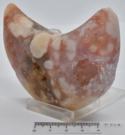 PINK AMETHYST MOON CARVING 9 cm P528