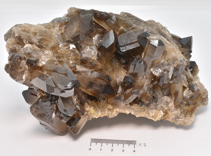 SMOKEY QUARTZ CRYSTAL POINT CLUSTER C1