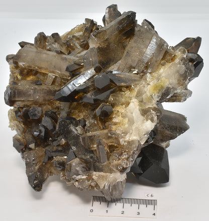 SMOKEY QUARTZ CRYSTAL POINT CLUSTER C6