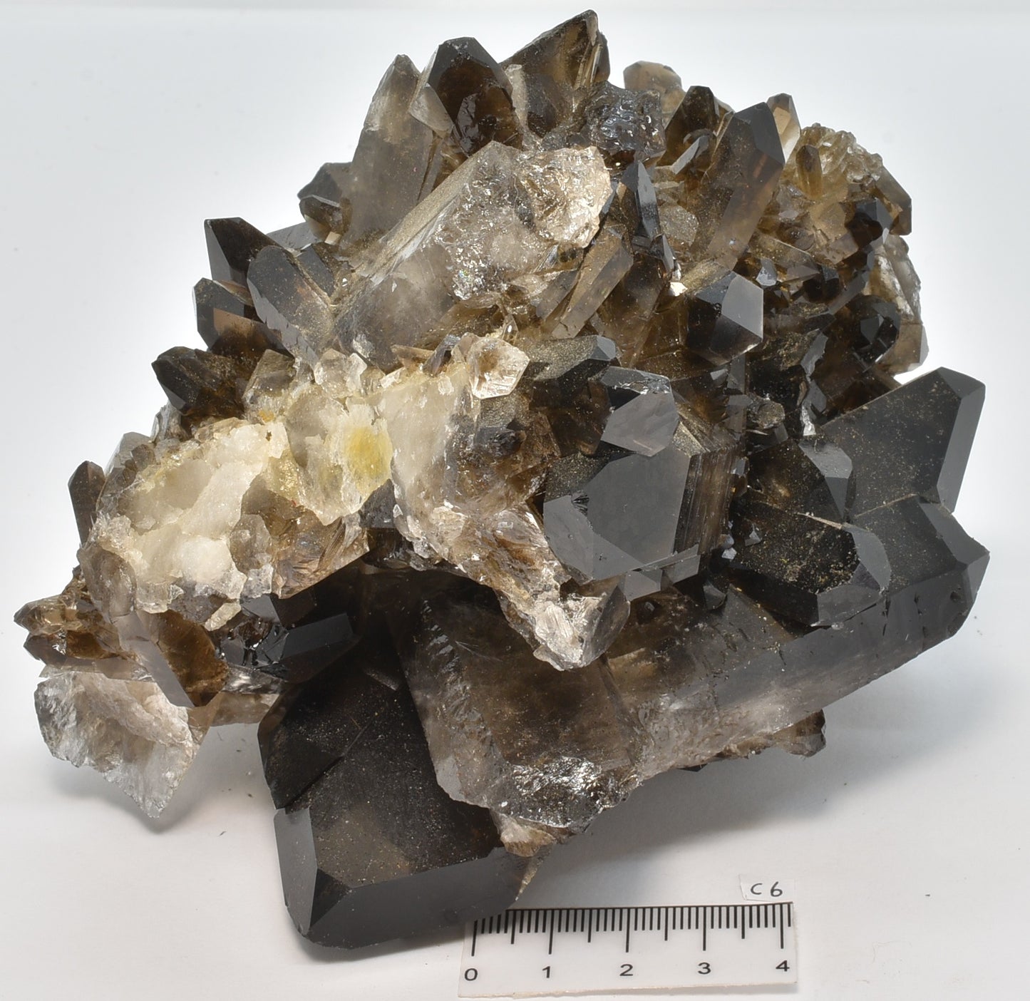 SMOKEY QUARTZ CRYSTAL POINT CLUSTER C6