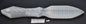 SELENITE KNIFE with CHAKRA SIGNS 25.5 cm SE7