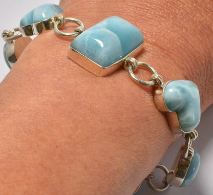 LARIMAR BRACELET set in Sterling Silver J52