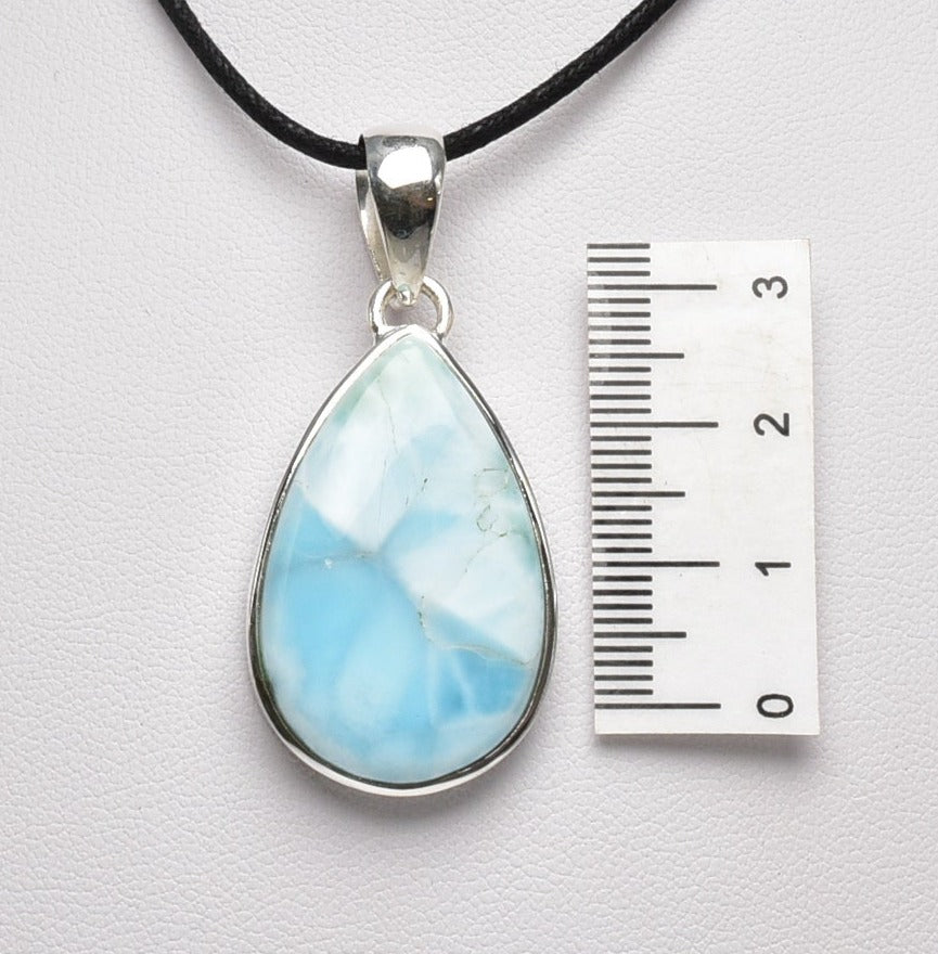 LARIMAR TEAR DROP PENDENT J74