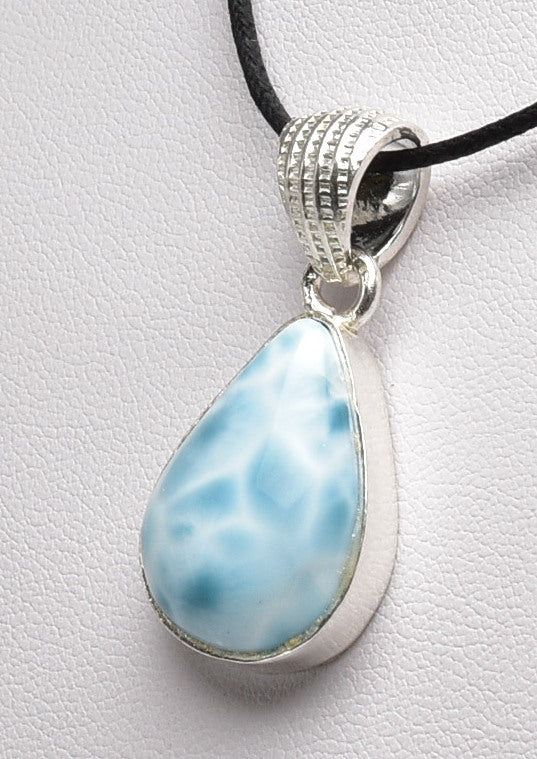 LARIMAR TEAR DROP PENDENT J71