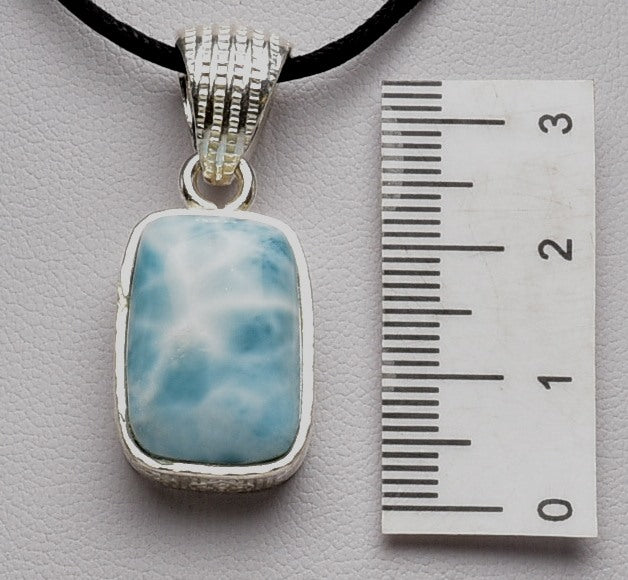 LARIMAR RECTANGLE PENDENT J76