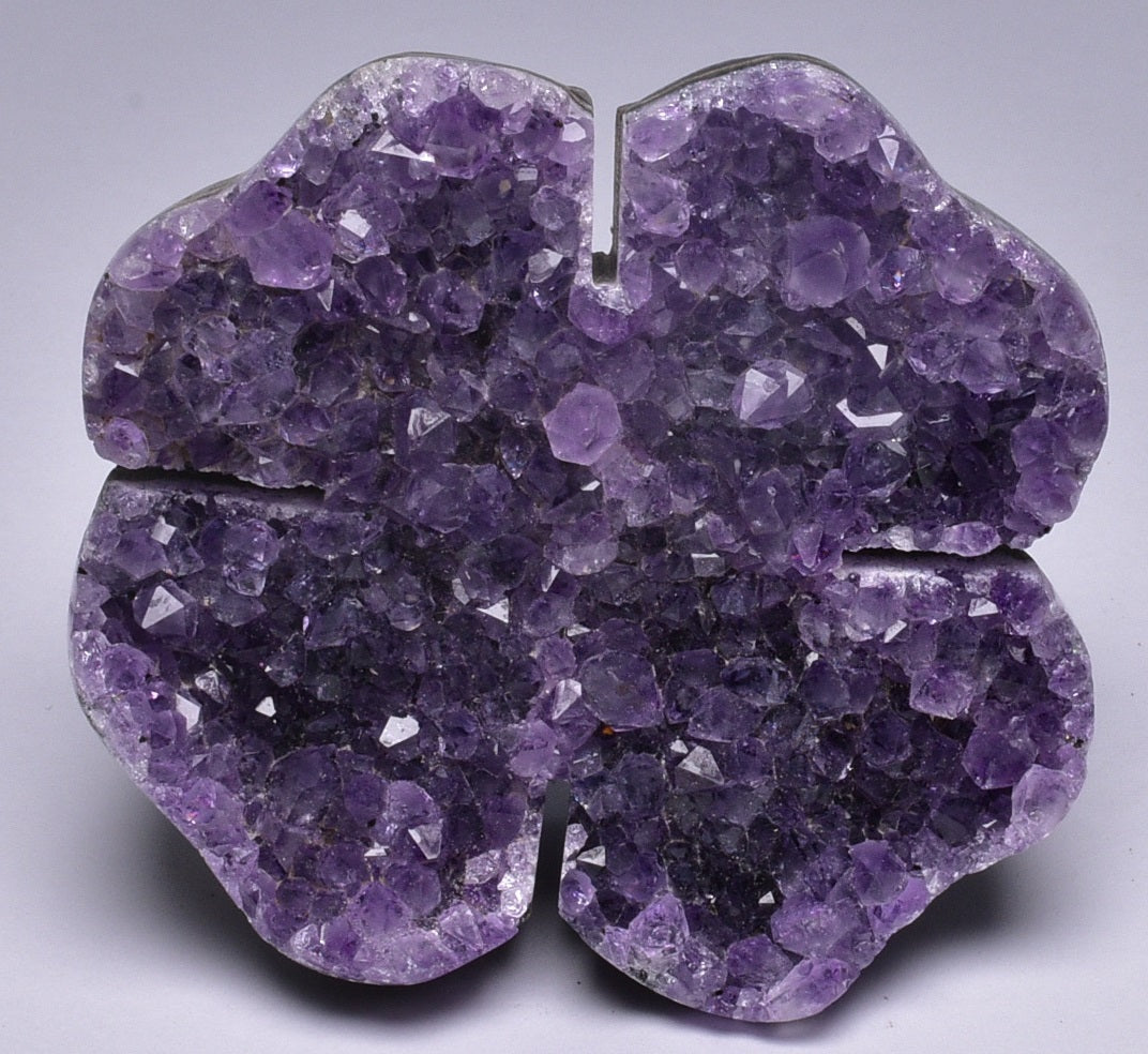 AMETHYST CLUSTER FOUR LEAF CLOVER P197