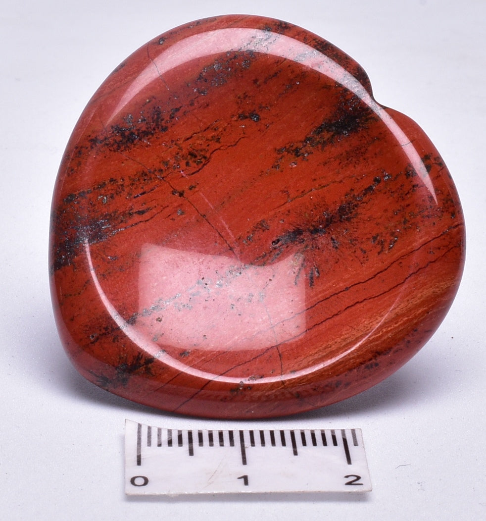 RED JASPER HEART WORRY STONE P523