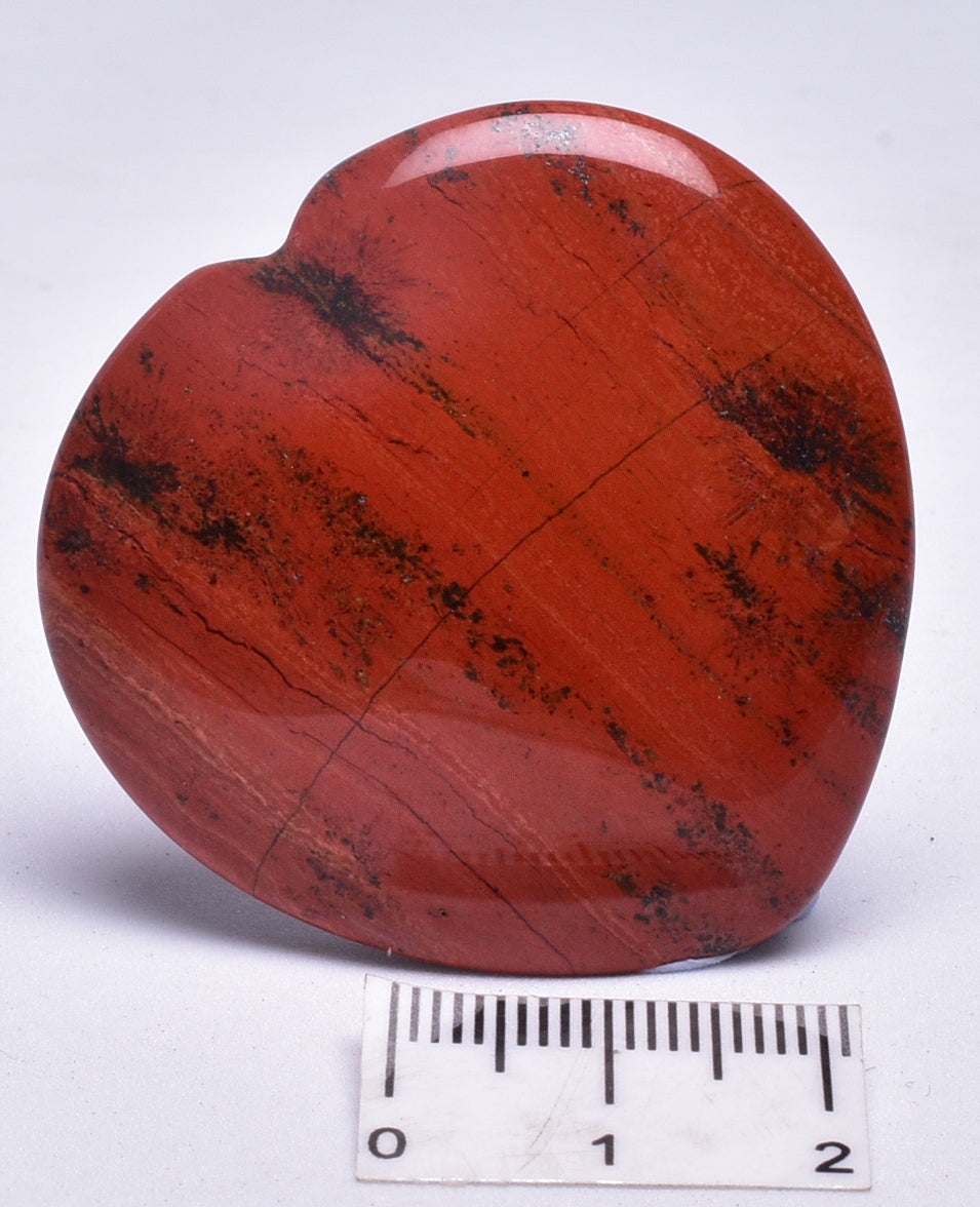 RED JASPER HEART WORRY STONE P523