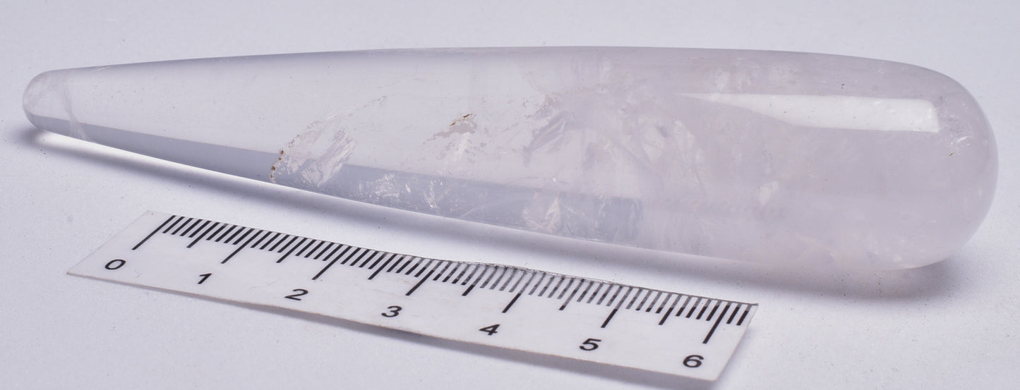 CLEAR QUARTZ MASSAGE WAND  10 CM P35