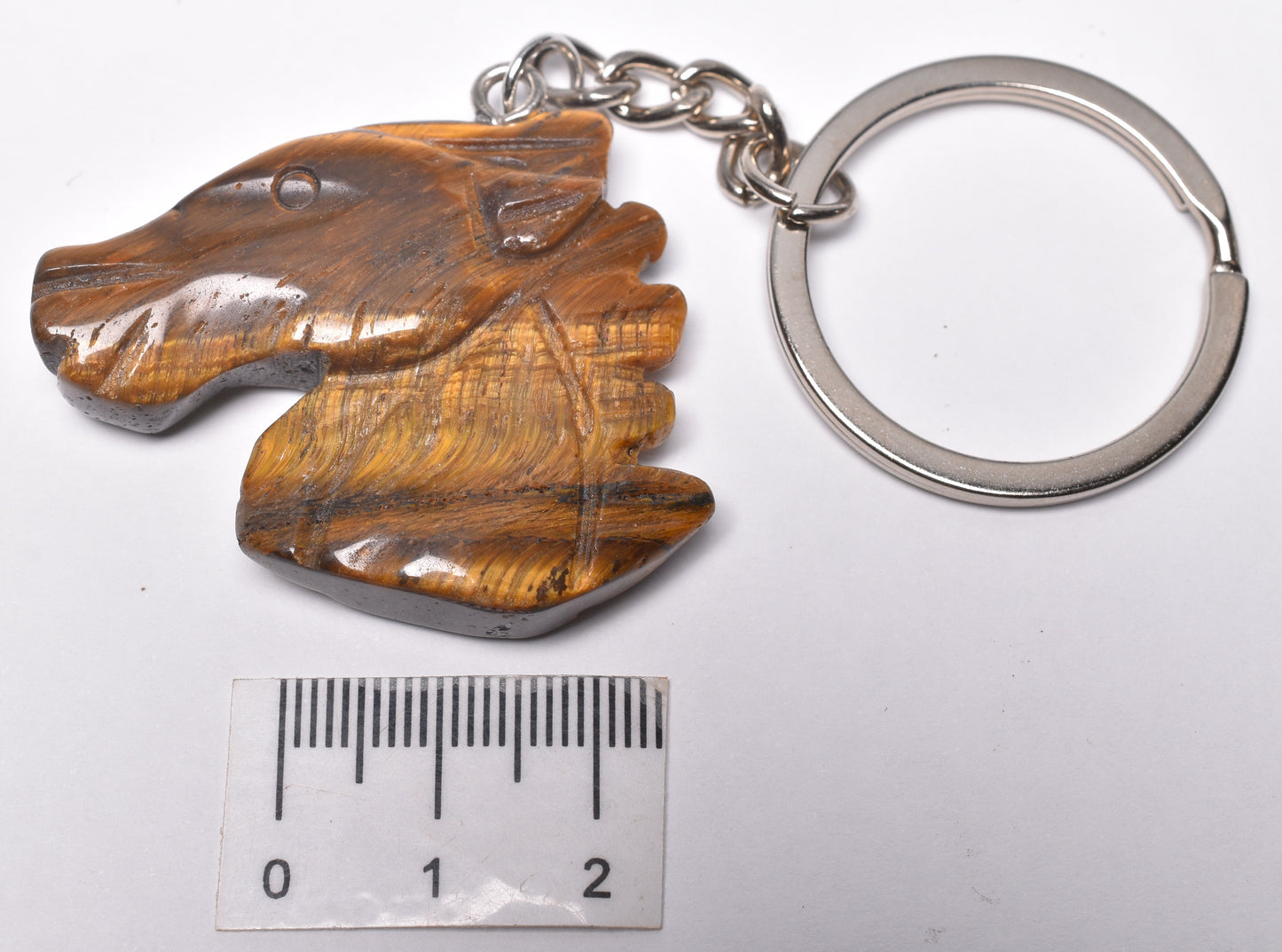 TIGER EYE HORSE KEYRING P315