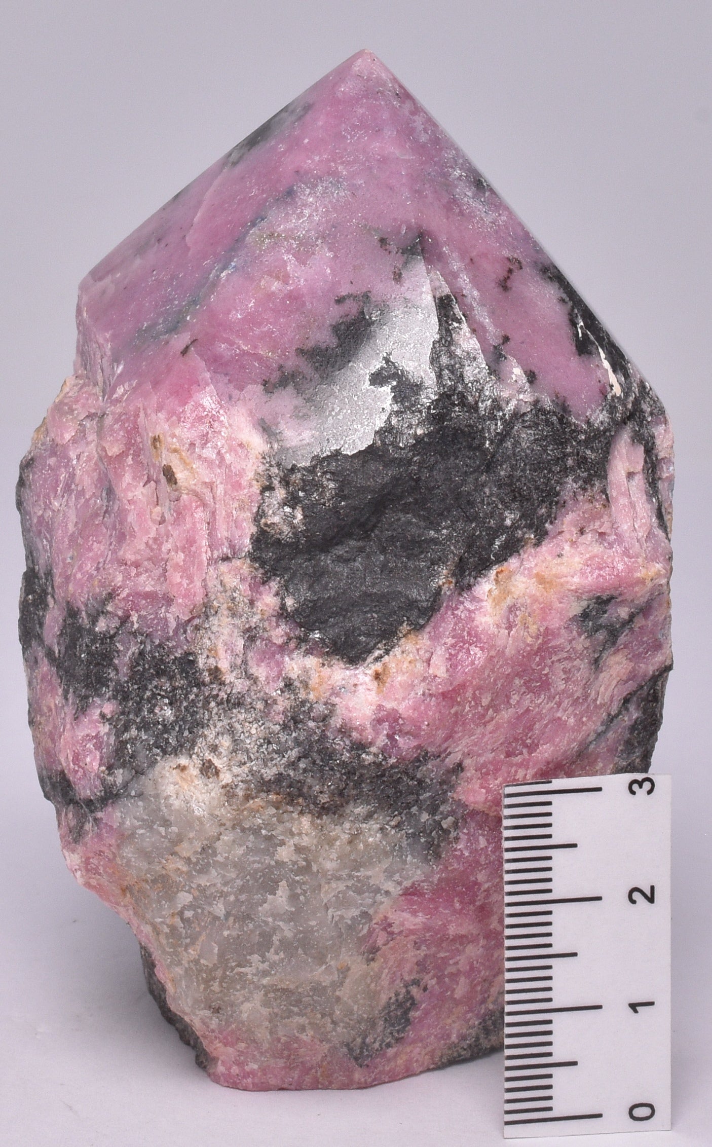 RHODONITE 6 SIDED CARVED POINT P644