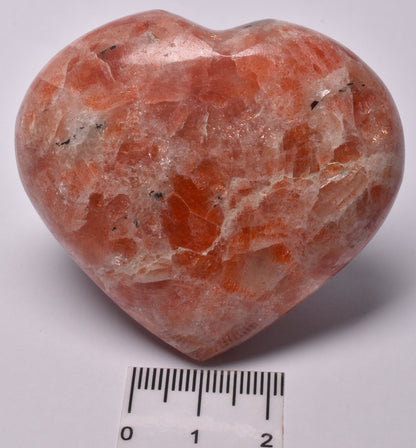 SUNSTONE POLISHED CRYSTAL HEART P647