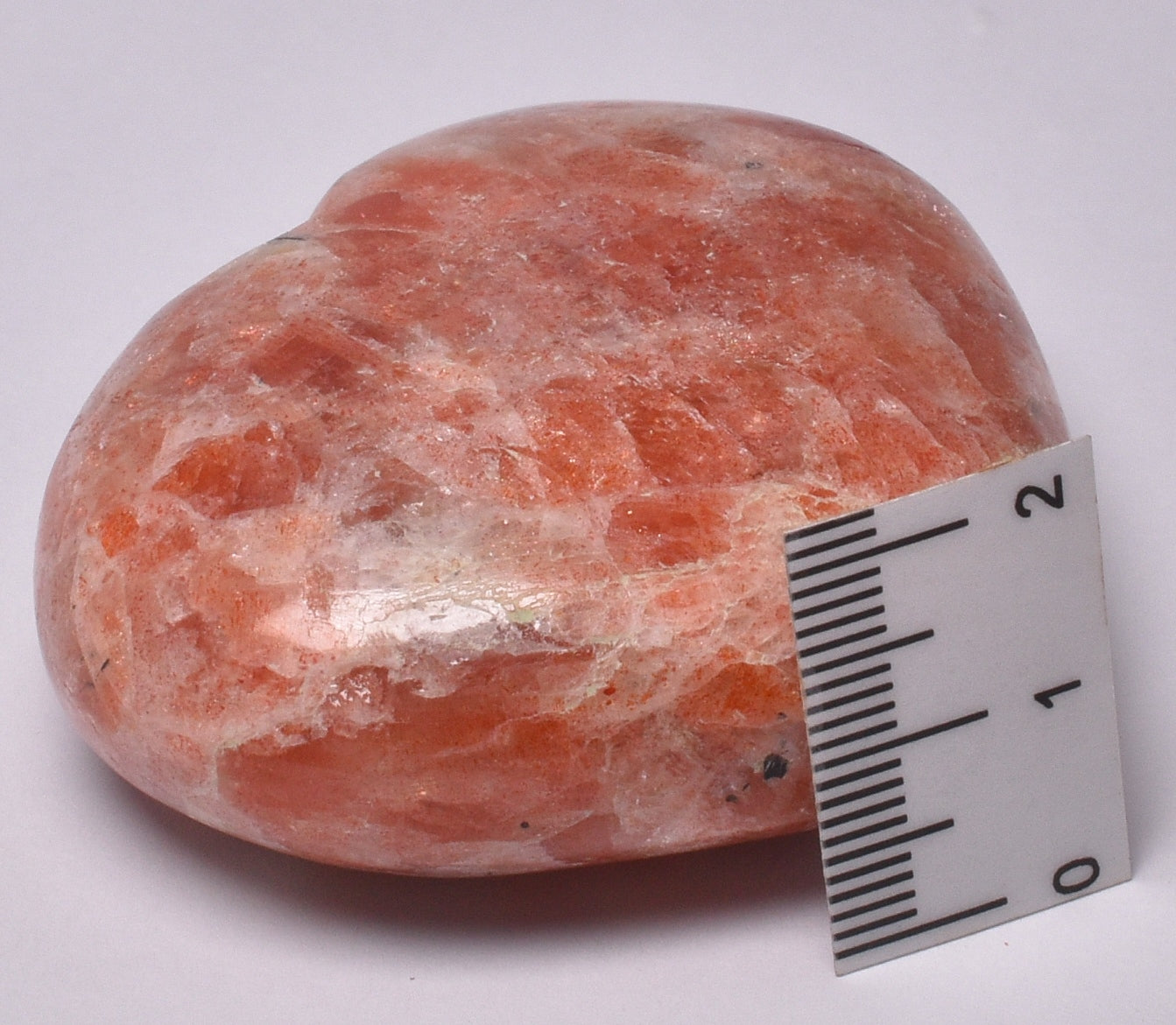 SUNSTONE POLISHED CRYSTAL HEART P647