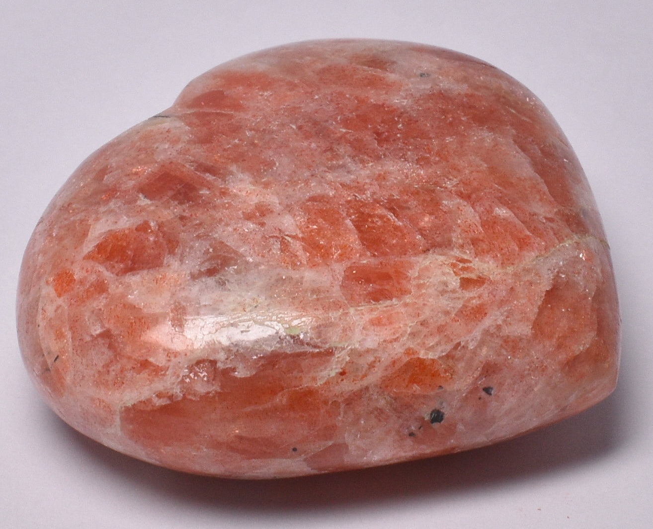 SUNSTONE POLISHED CRYSTAL HEART P647