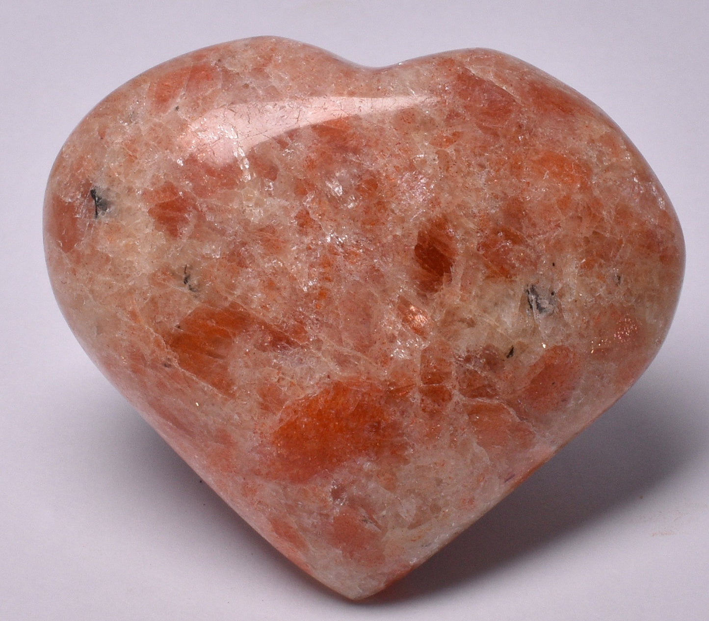 SUNSTONE POLISHED CRYSTAL HEART P648