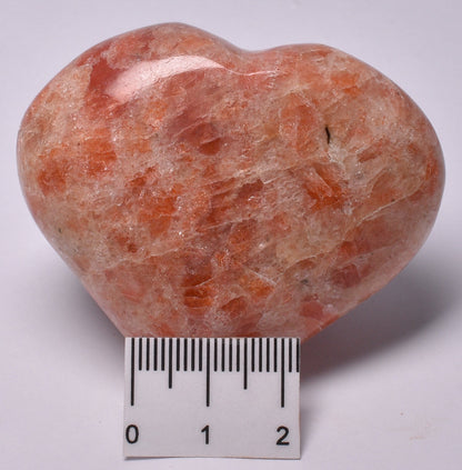 SUNSTONE POLISHED CRYSTAL HEART P648