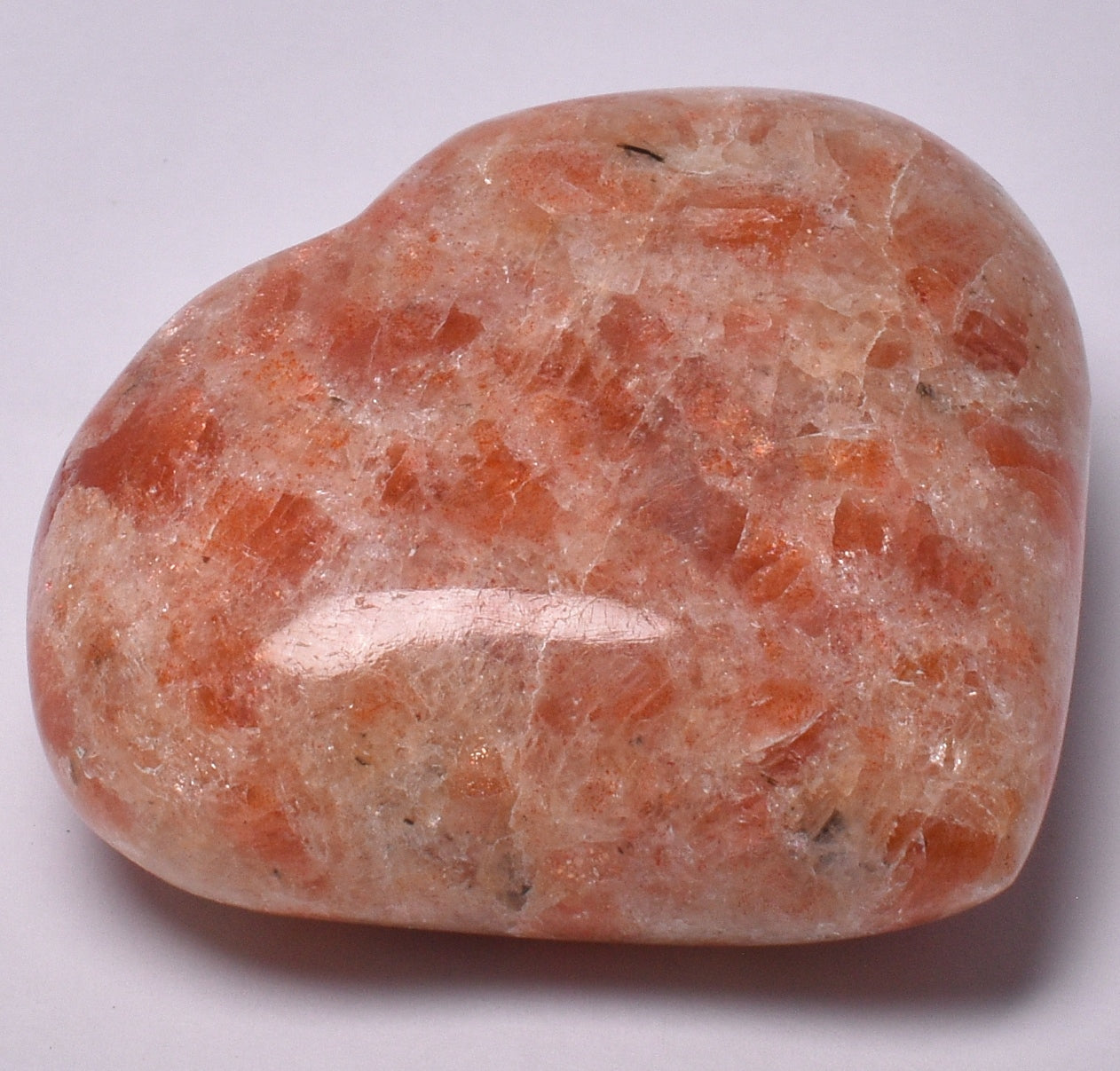 SUNSTONE POLISHED CRYSTAL HEART P648