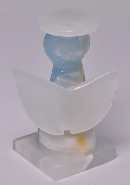 DYED ONYX ANGEL CARVING 7.5 cm P916